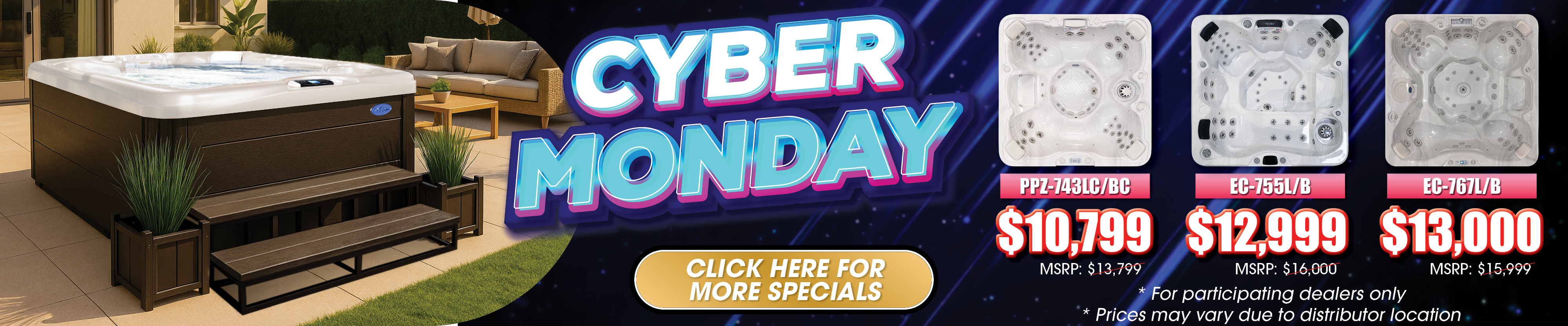 Calspas hot tub being used in a family setting - Myrtle Beach